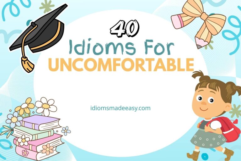 idioms for uncomfortable