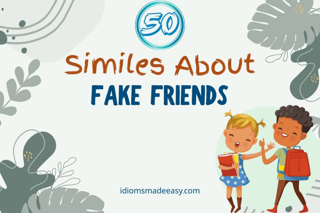 similes about fake friends