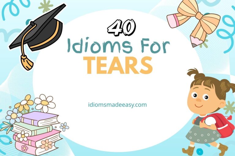 idioms for tears